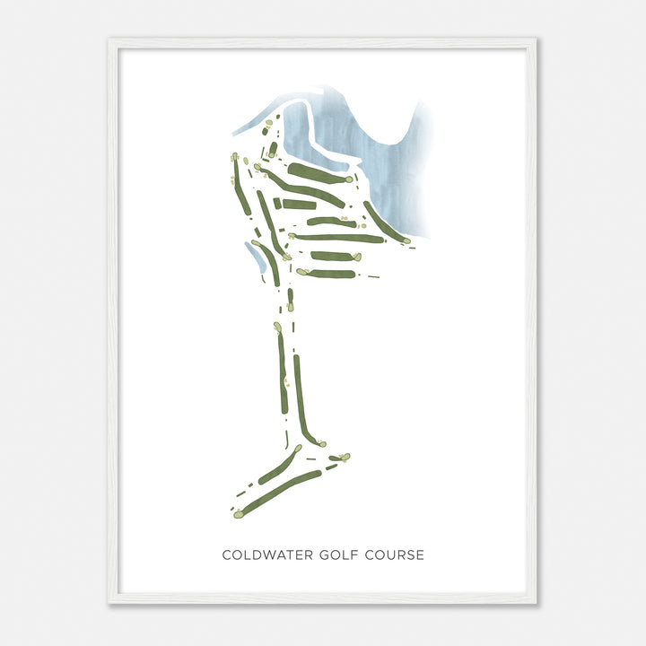 Print of Coldwater Golf Course Modern Map