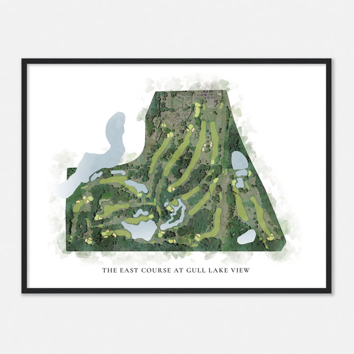 Print of The East Course At Gull Lake View Classic Map