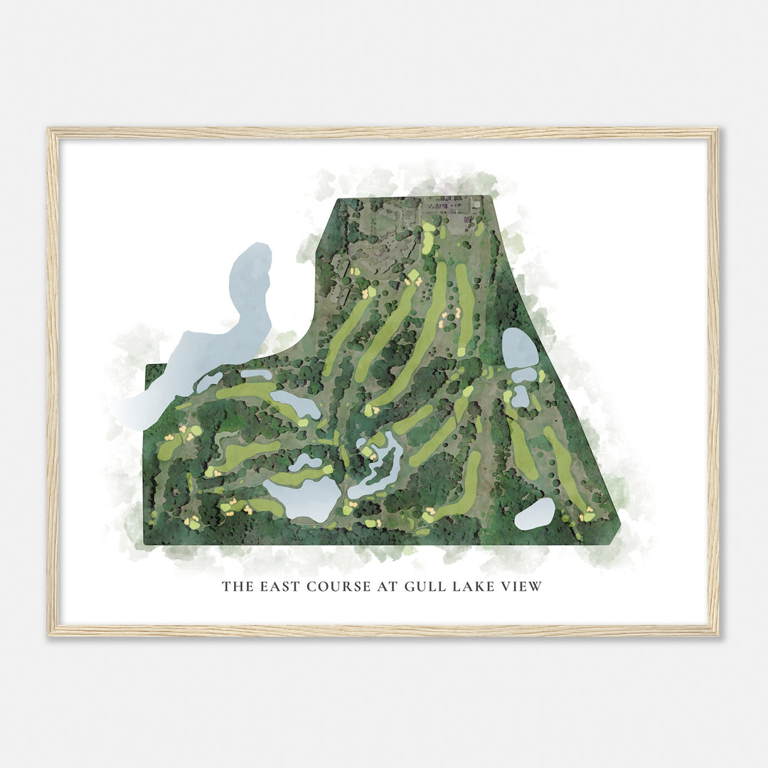Print of The East Course At Gull Lake View Classic Map