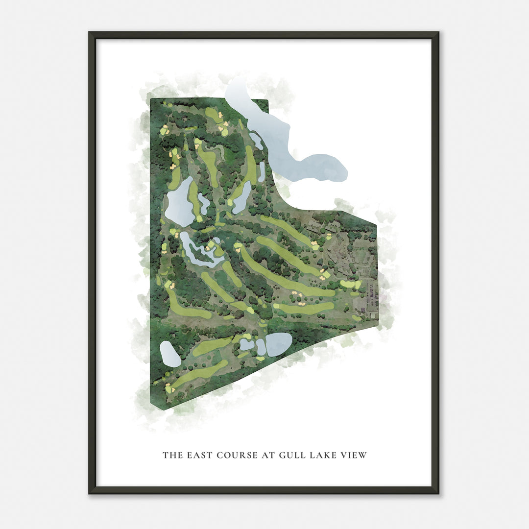 Print of The East Course At Gull Lake View Classic Map