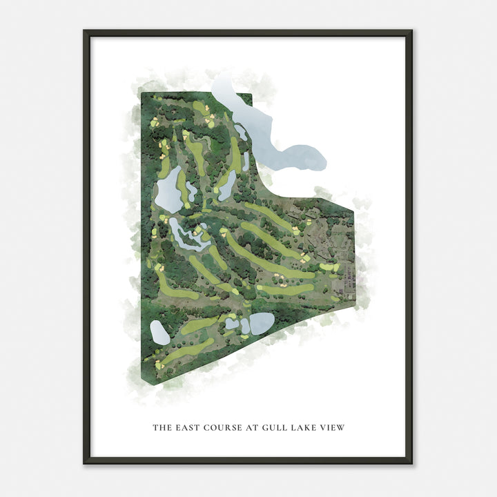 Print of The East Course At Gull Lake View Classic Map