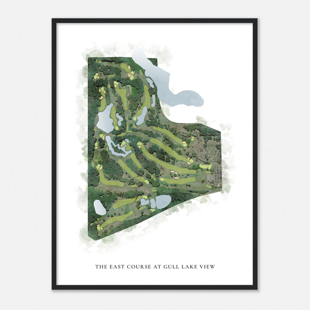 Print of The East Course At Gull Lake View Classic Map