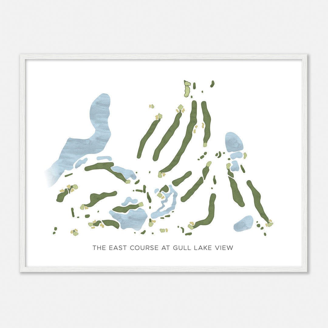 Print of The East Course At Gull Lake View Modern Map