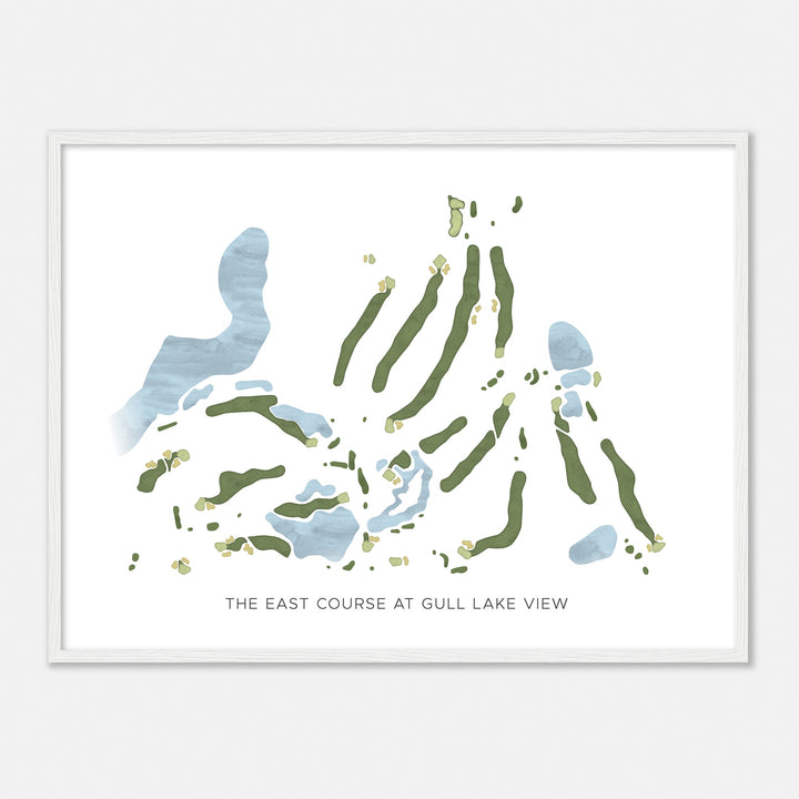 Print of The East Course At Gull Lake View Modern Map