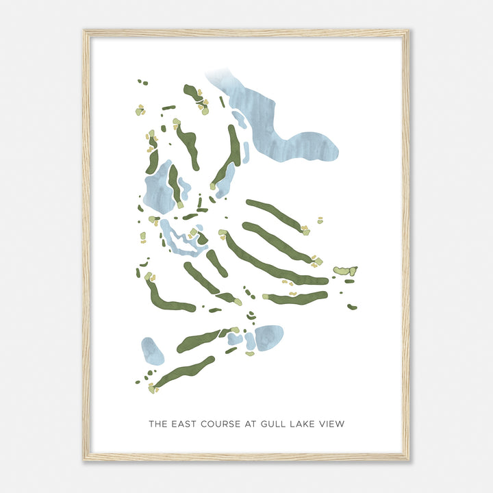 Print of The East Course At Gull Lake View Modern Map