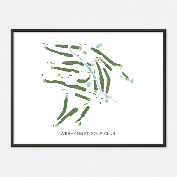 Print of Webhannet Golf Club Modern Map