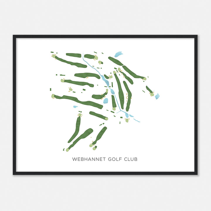 Print of Webhannet Golf Club Modern Map