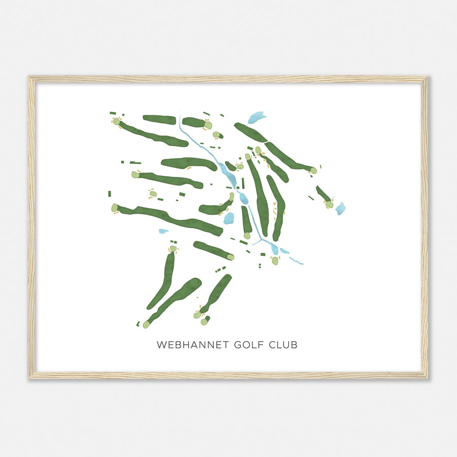 Print of Webhannet Golf Club Modern Map