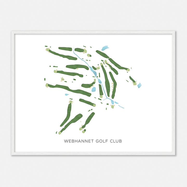 Print of Webhannet Golf Club Modern Map