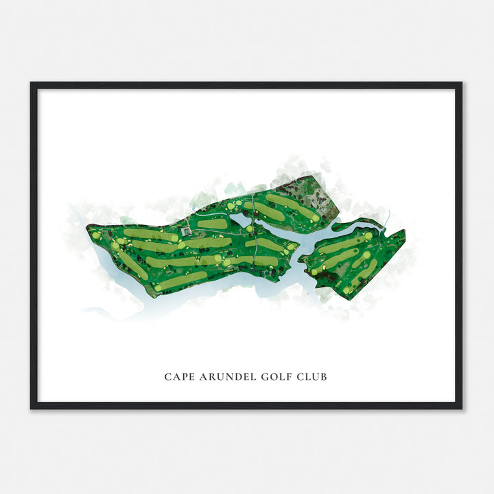 Print of Cape Arundel Golf Club Classic Map