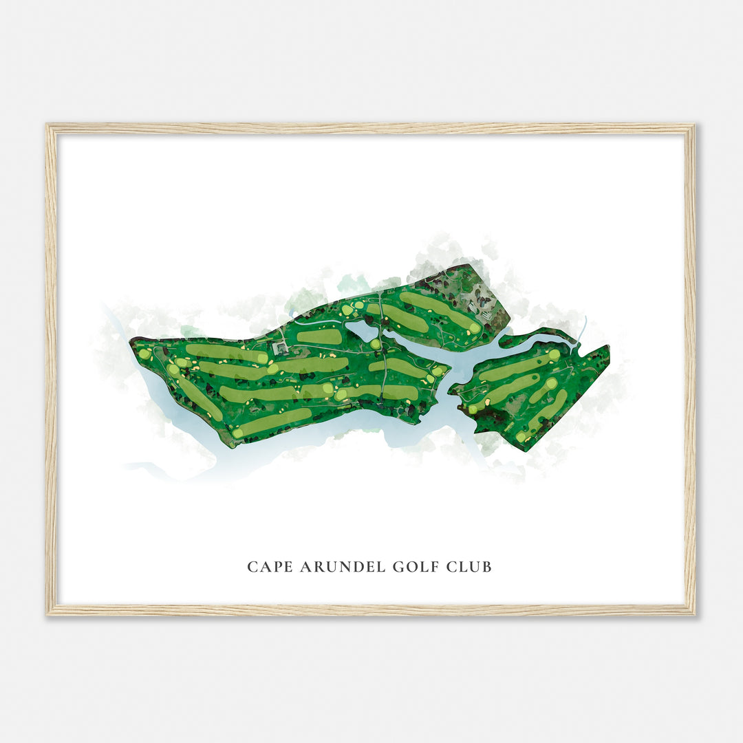 Print of Cape Arundel Golf Club Classic Map