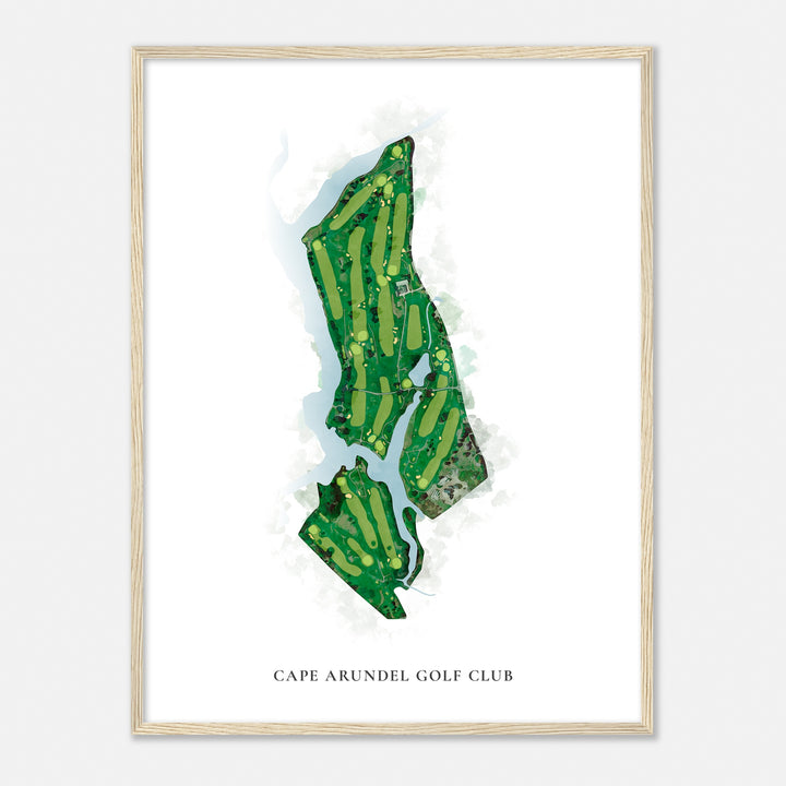 Print of Cape Arundel Golf Club Classic Map