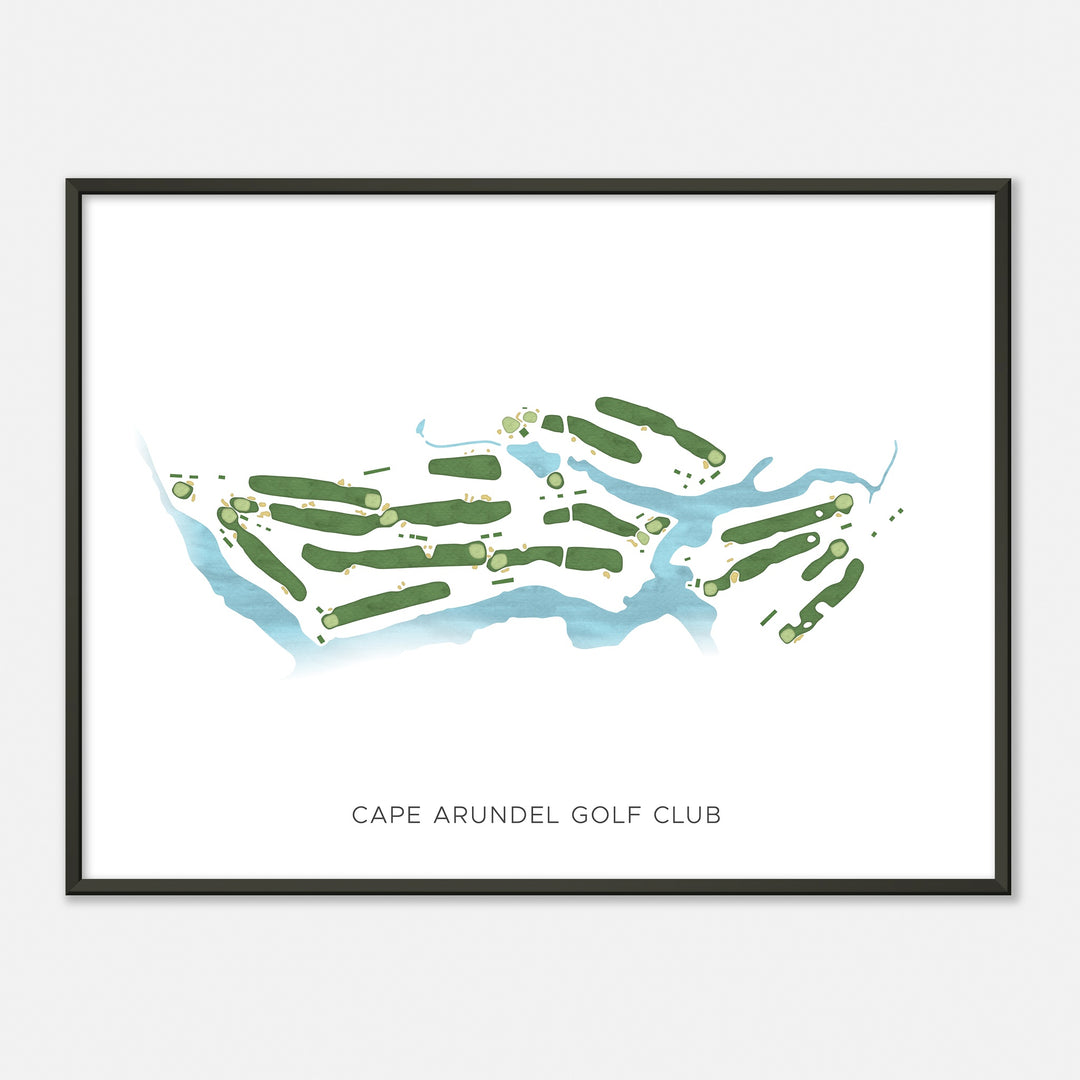 Print of Cape Arundel Golf Club Modern Map