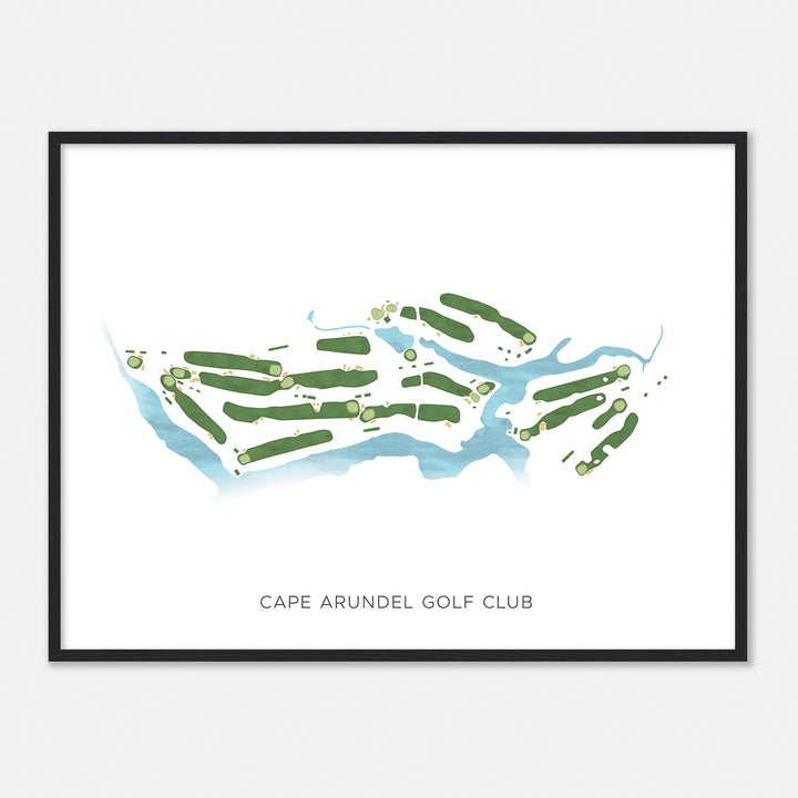 Print of Cape Arundel Golf Club Modern Map