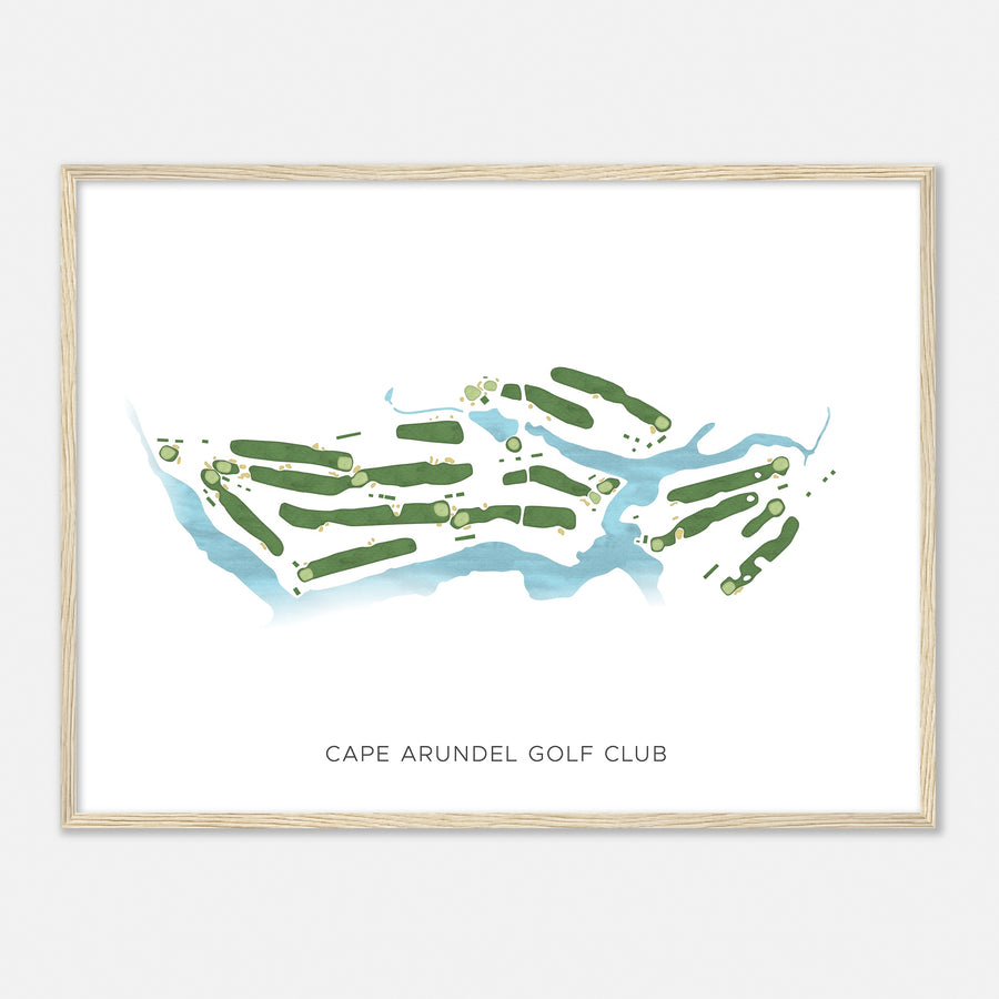 Print of Cape Arundel Golf Club Modern Map