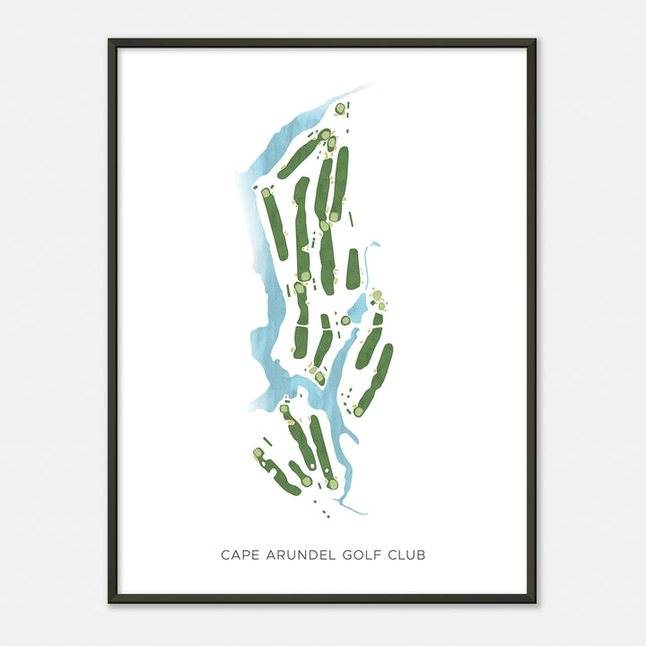 Print of Cape Arundel Golf Club Modern Map