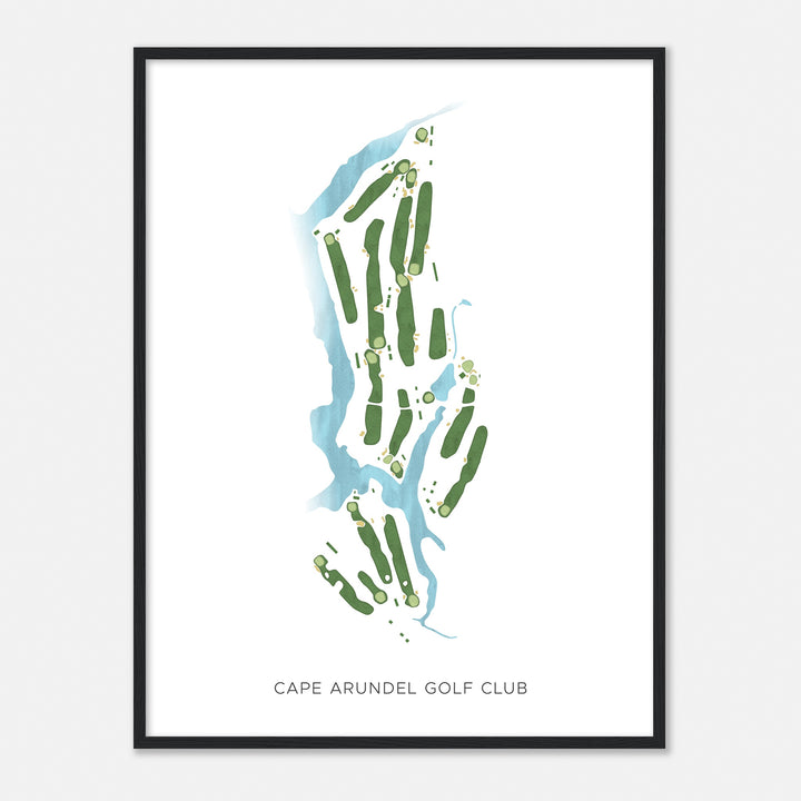 Print of Cape Arundel Golf Club Modern Map