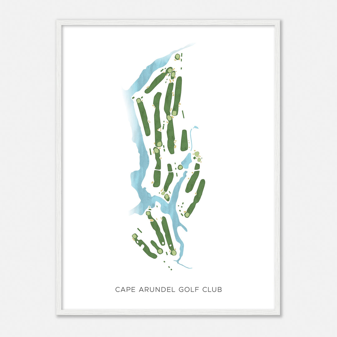 Print of Cape Arundel Golf Club Modern Map