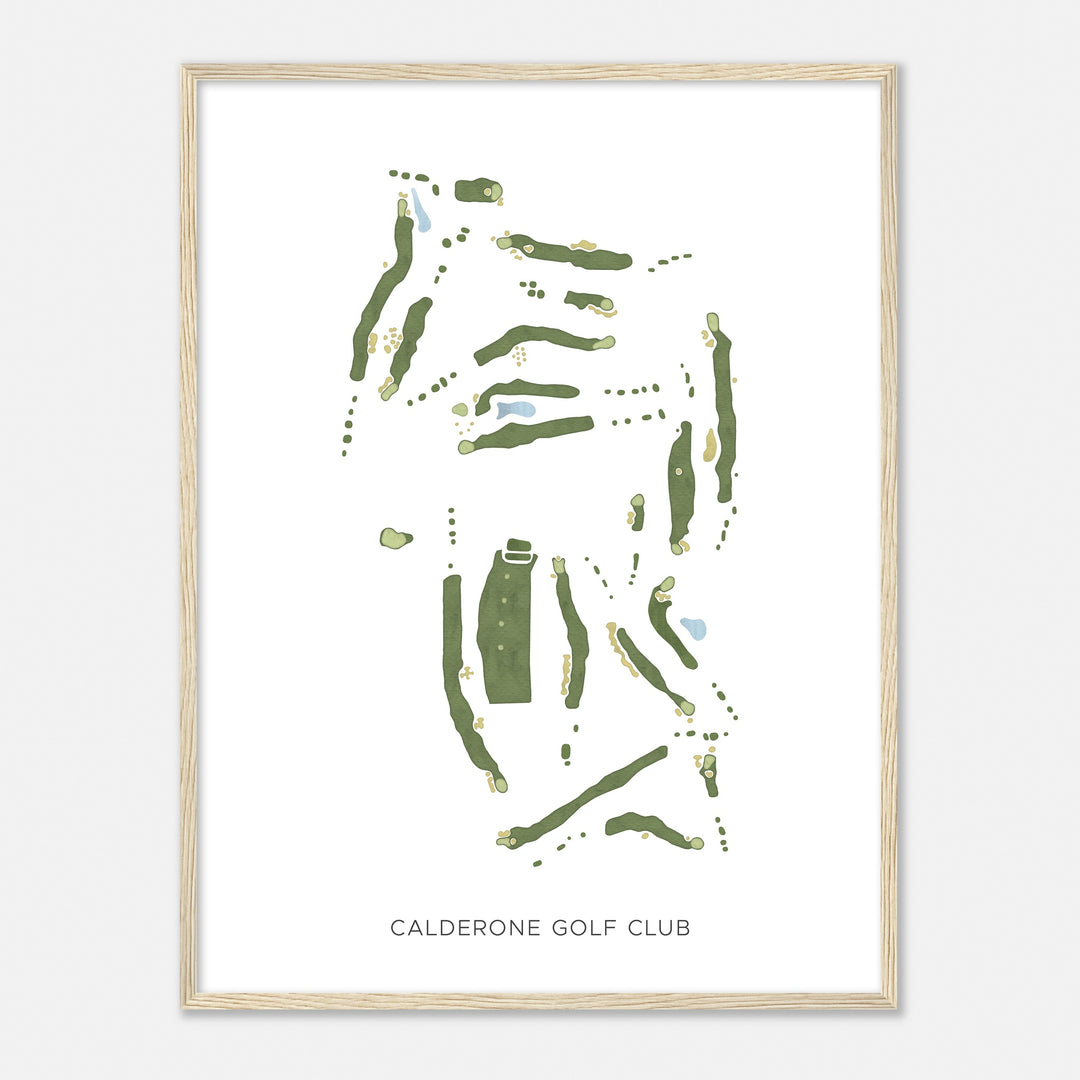 Print of Calderone Golf Club Modern Map