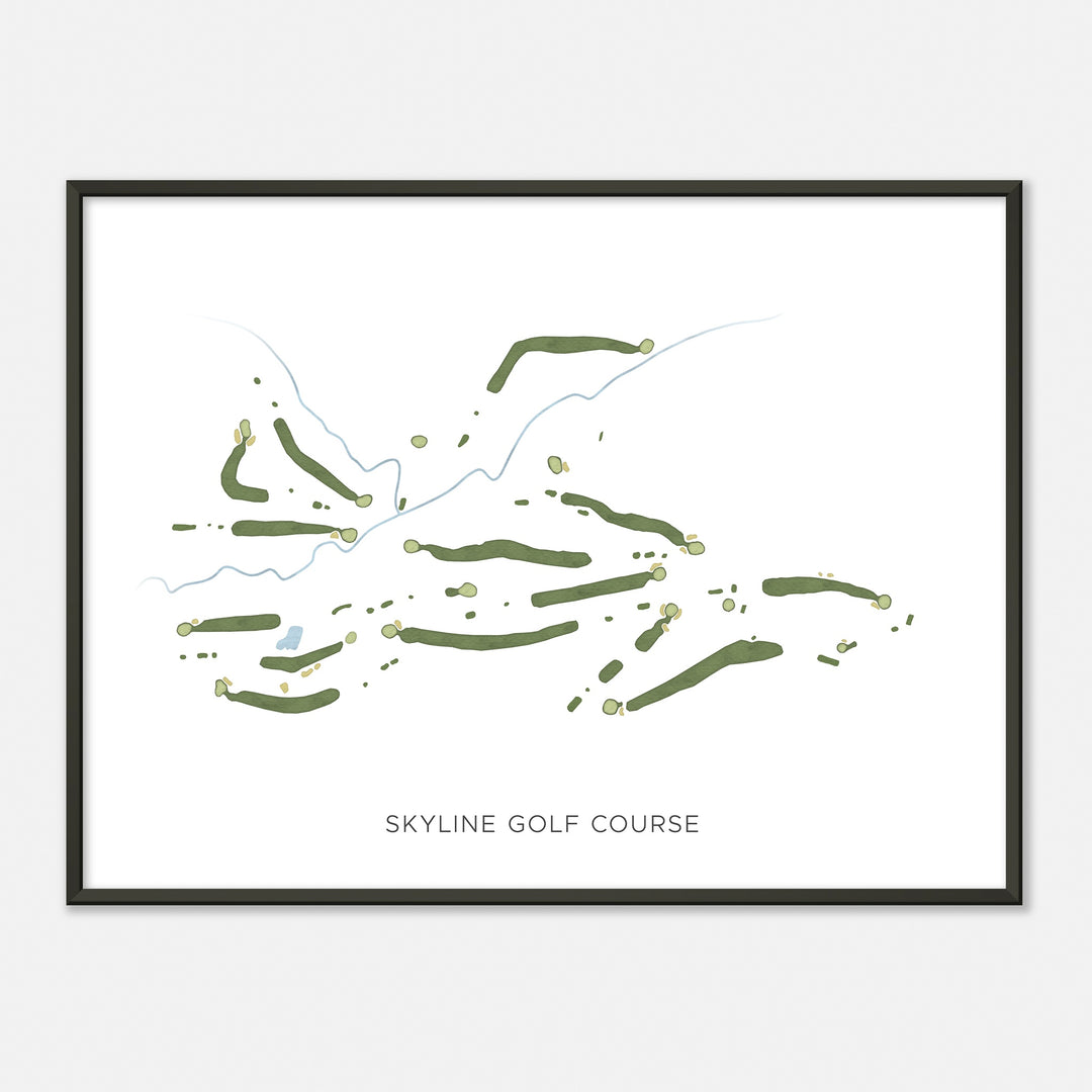 Print of Skyline Golf Course Modern Map