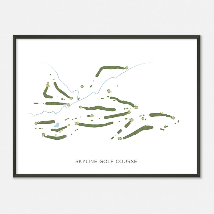 Print of Skyline Golf Course Modern Map