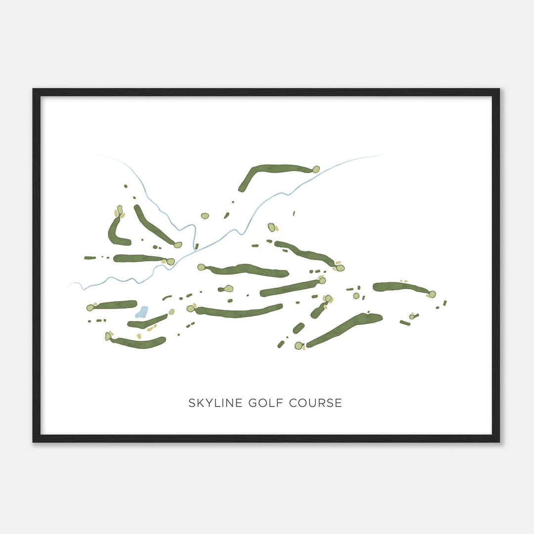 Print of Skyline Golf Course Modern Map