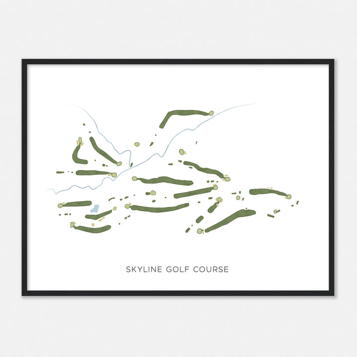 Print of Skyline Golf Course Modern Map