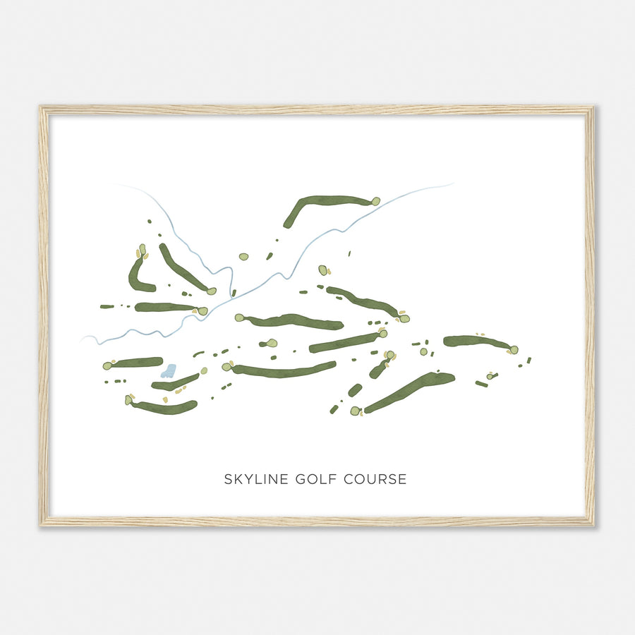 Print of Skyline Golf Course Modern Map