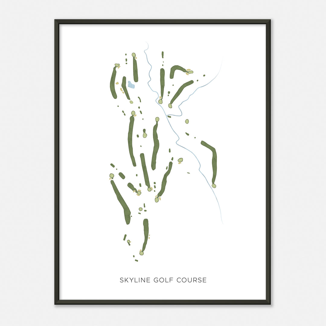 Print of Skyline Golf Course Modern Map