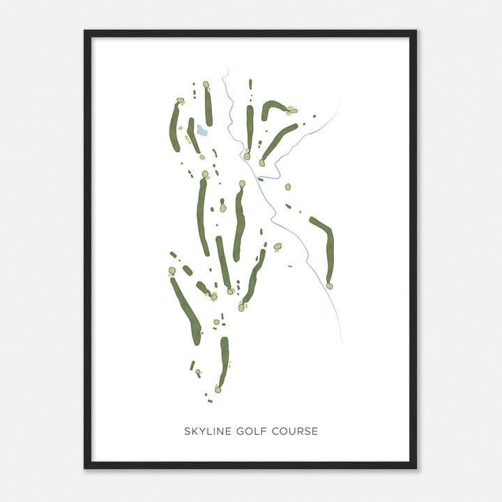 Print of Skyline Golf Course Modern Map