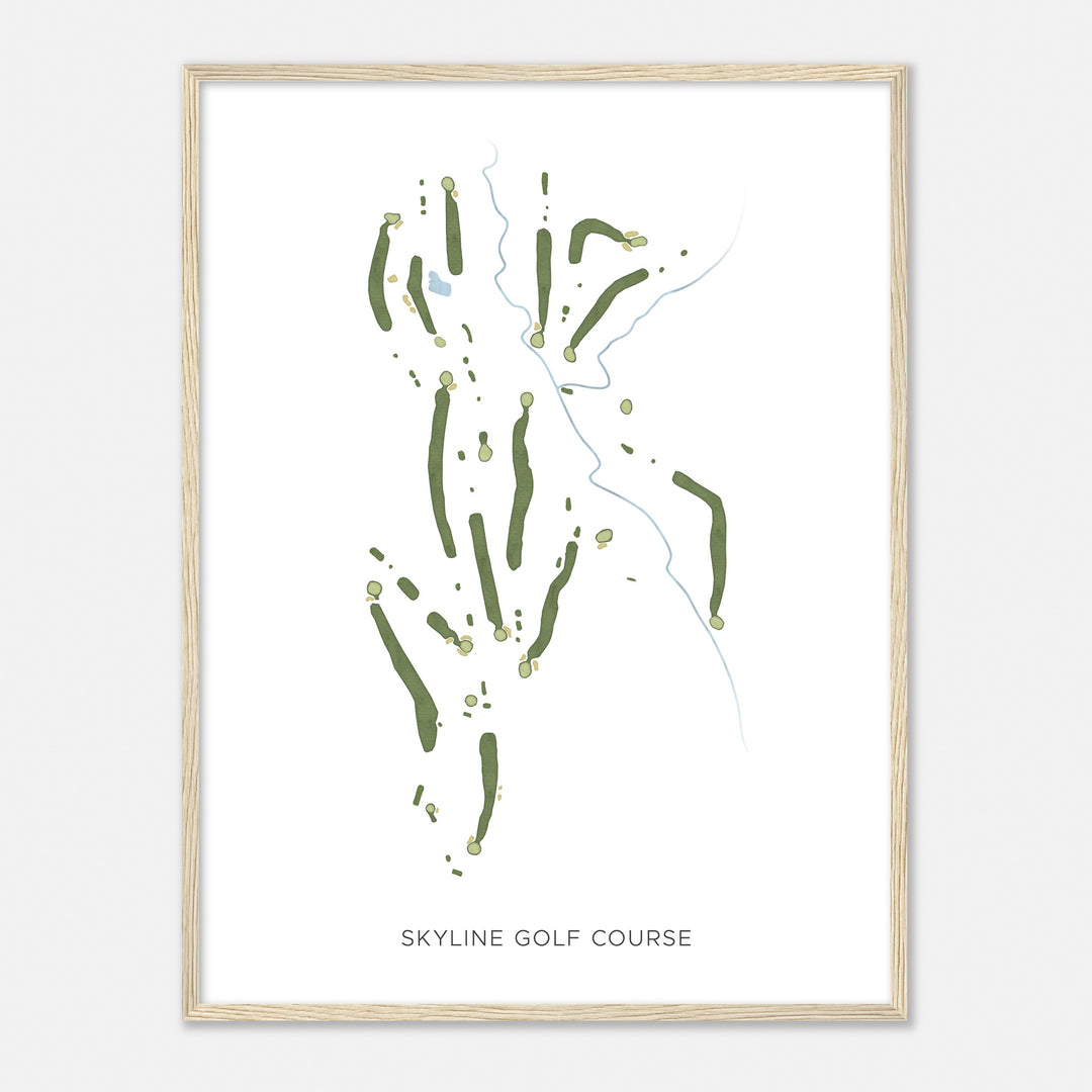Print of Skyline Golf Course Modern Map