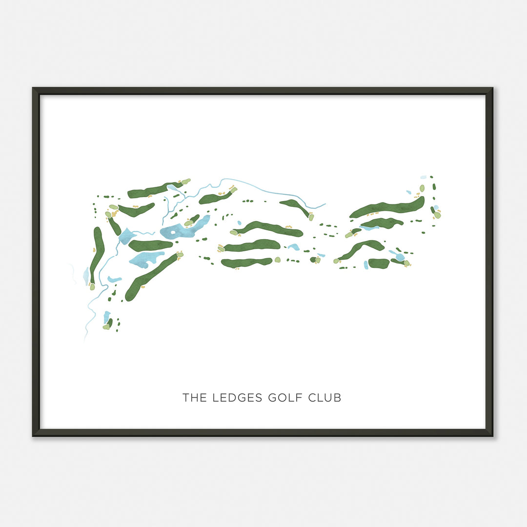 Print of The Ledges Golf Club Modern Map