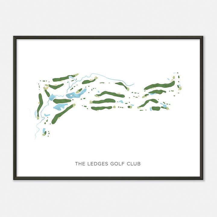 Print of The Ledges Golf Club Modern Map