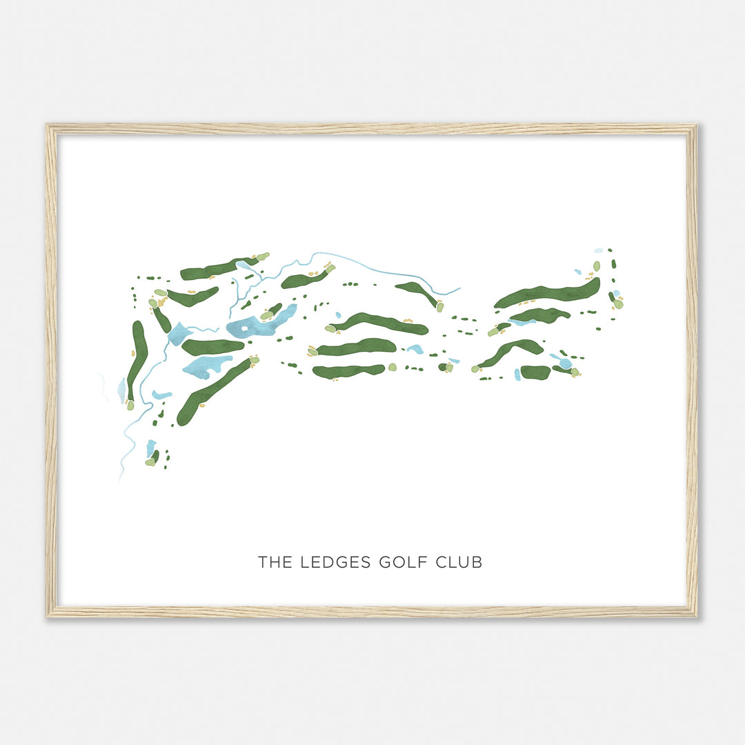 Print of The Ledges Golf Club Modern Map