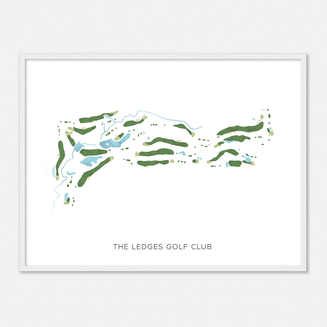 Print of The Ledges Golf Club Modern Map