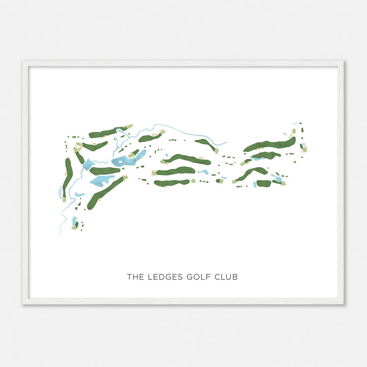 Print of The Ledges Golf Club Modern Map