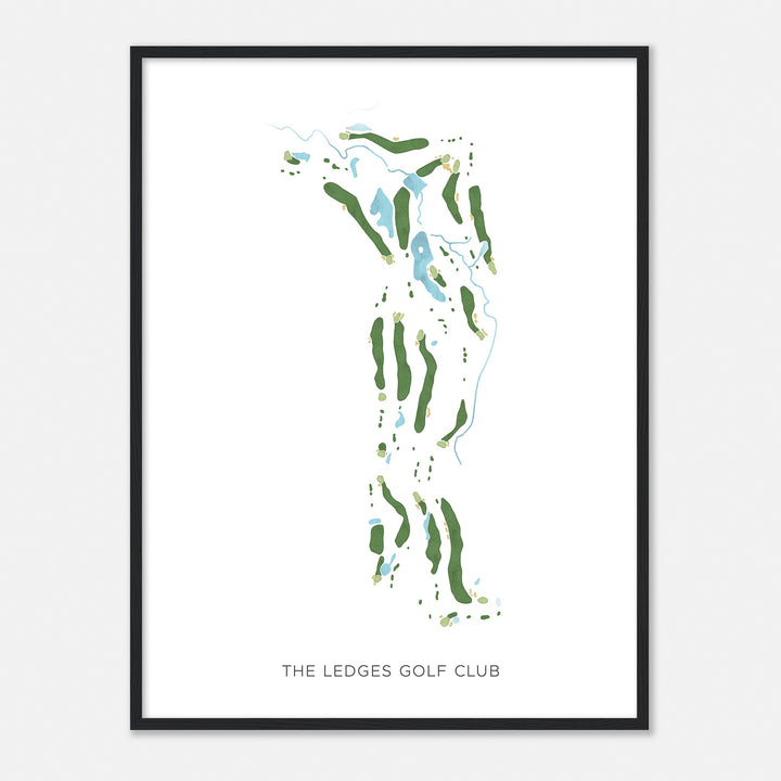 Print of The Ledges Golf Club Modern Map