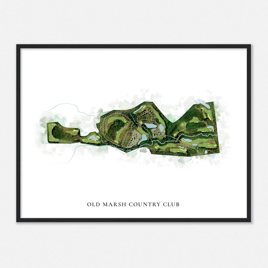 Print of Old Marsh Country Club Classic Map