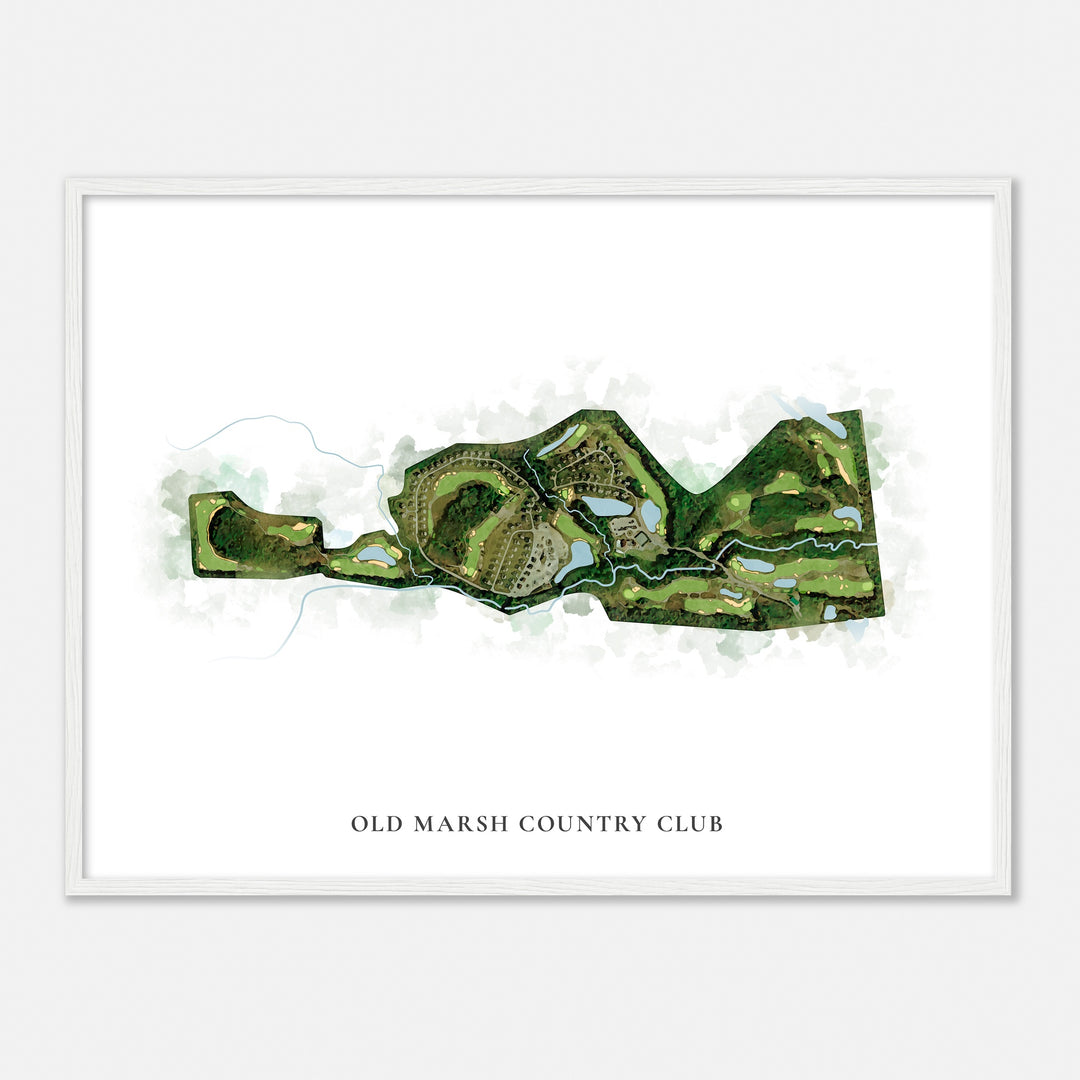 Print of Old Marsh Country Club Classic Map