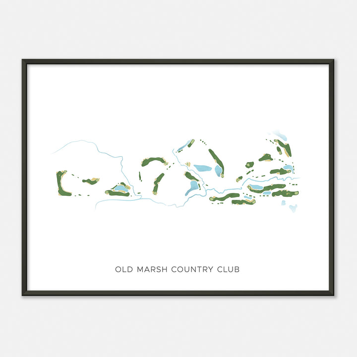 Print of Old Marsh Country Club Modern Map