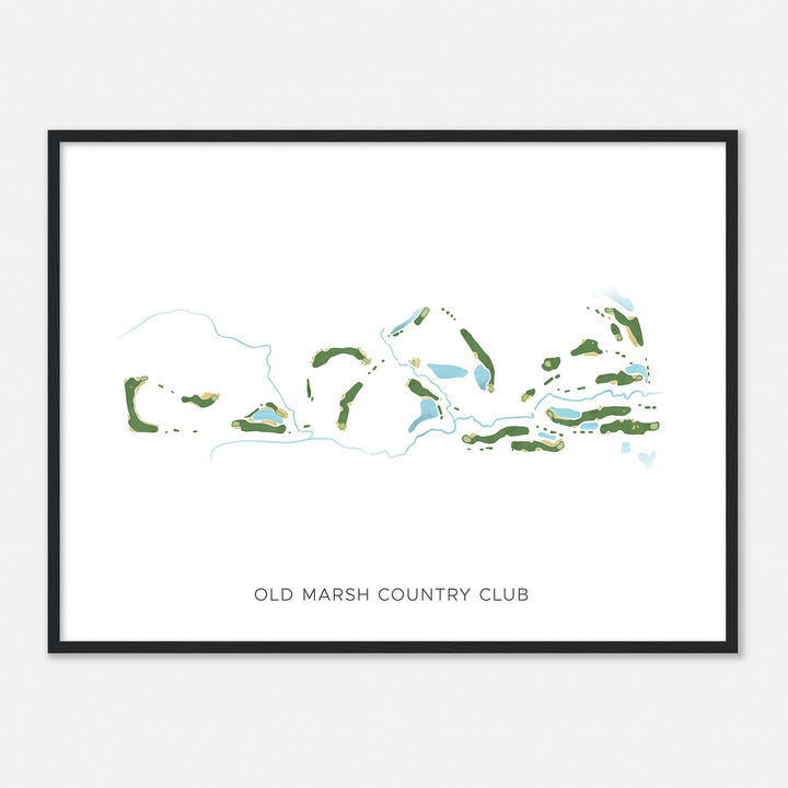 Print of Old Marsh Country Club Modern Map