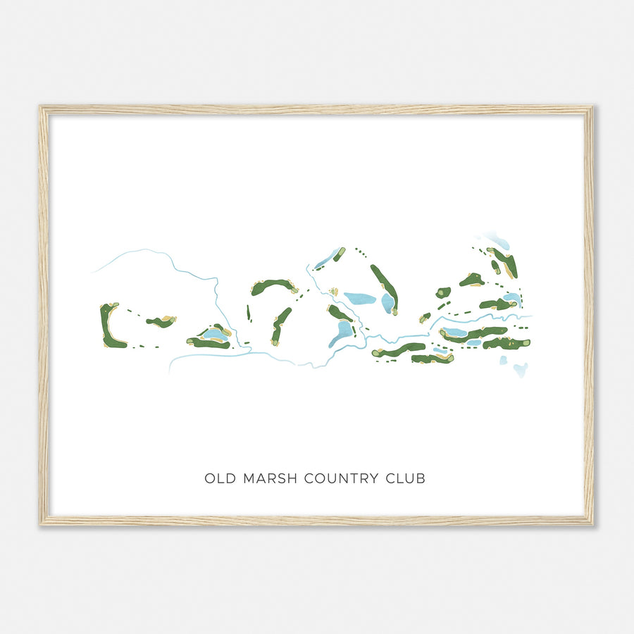 Print of Old Marsh Country Club Modern Map