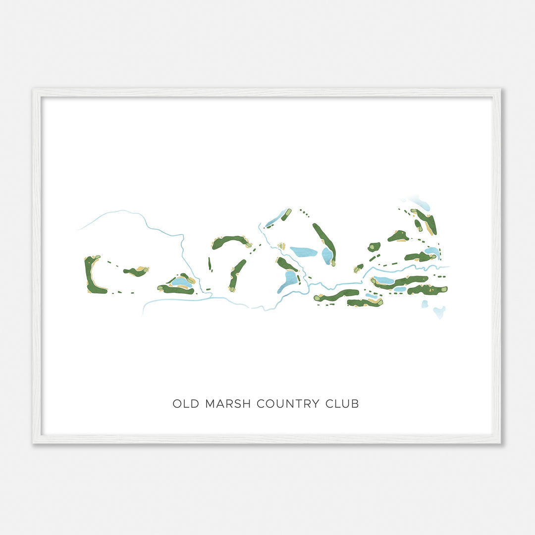 Print of Old Marsh Country Club Modern Map