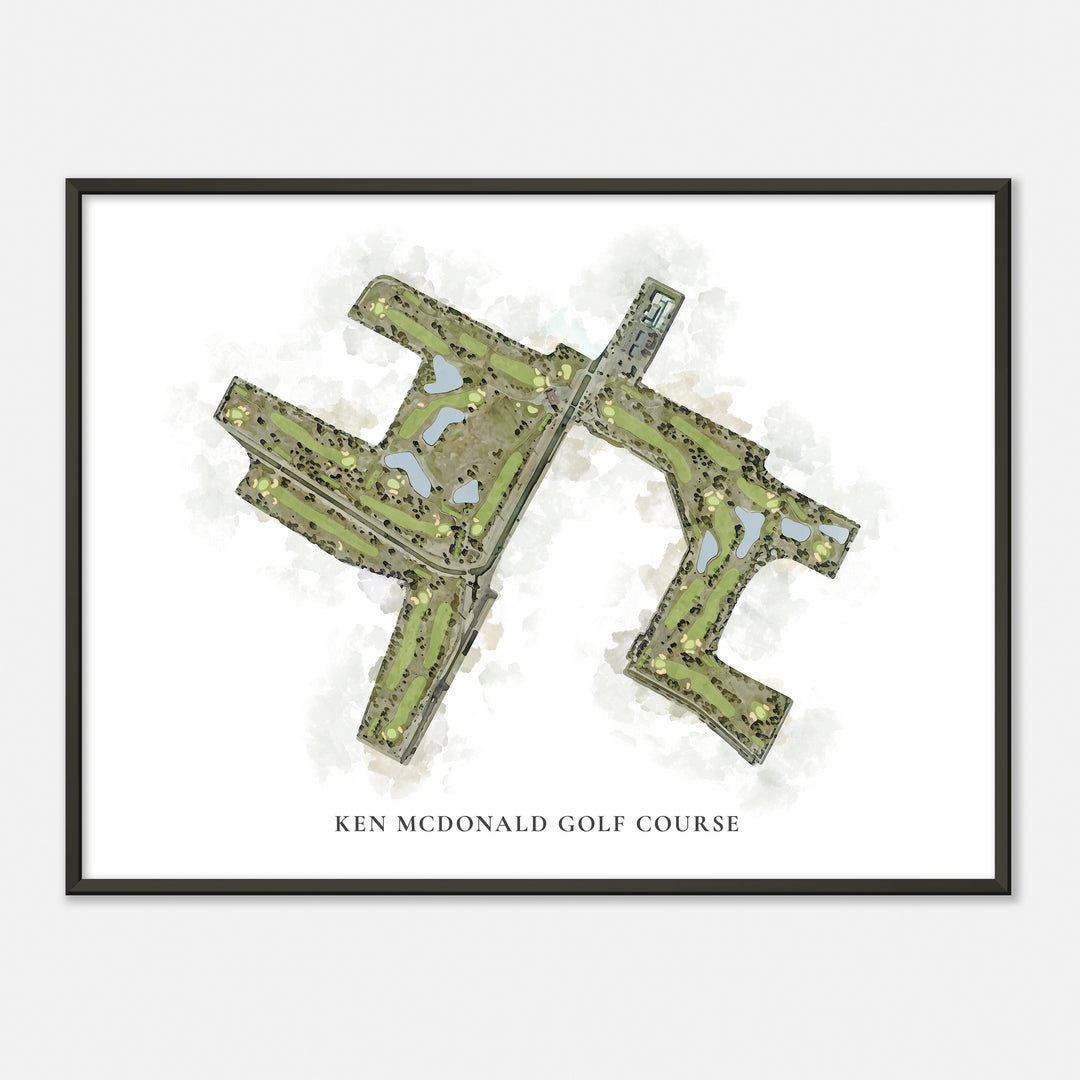 Print of Ken Mcdonald Golf Course Classic Map