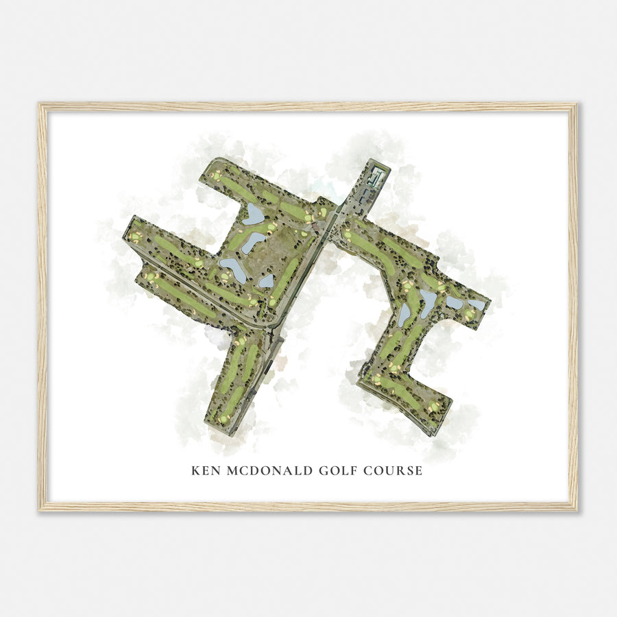 Print of Ken Mcdonald Golf Course Classic Map