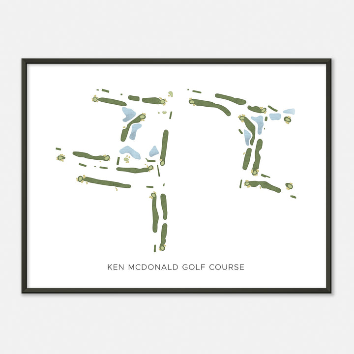 Print of Ken Mcdonald Golf Course Modern Map