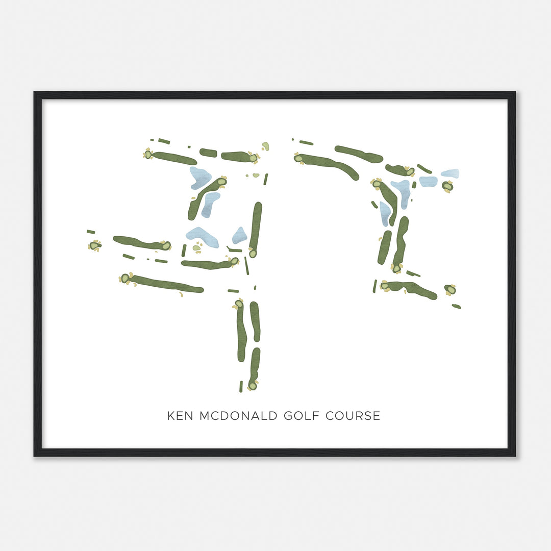 Print of Ken Mcdonald Golf Course Modern Map