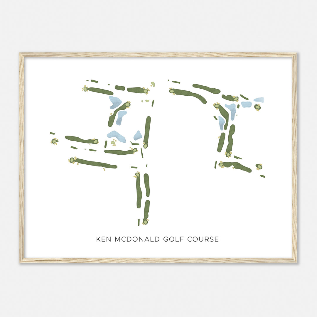 Print of Ken Mcdonald Golf Course Modern Map