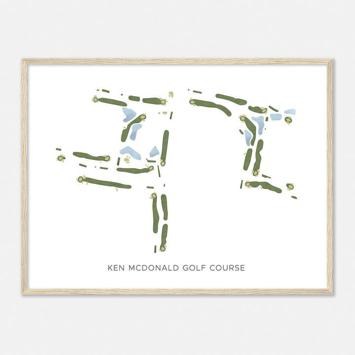 Print of Ken Mcdonald Golf Course Modern Map