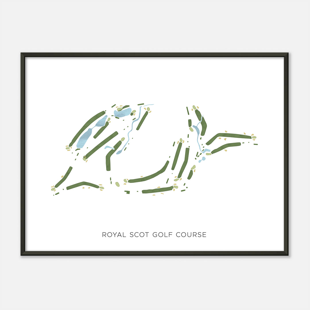 Print of Royal Scot Golf Course Modern Map